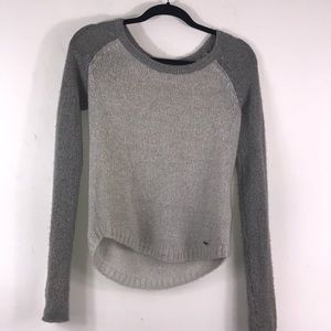 Grey hollister shimmer sweater